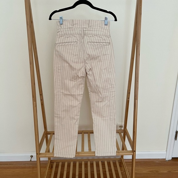 Free People Cream Pinstripe Cropped Pants - Picture 3 of 4